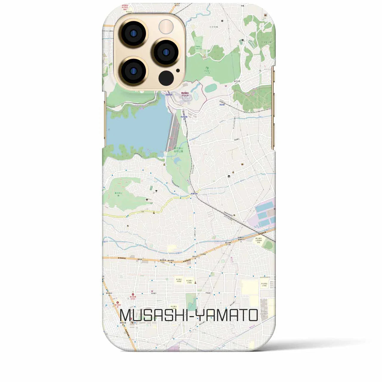 【武蔵大和(東京都)】地図柄iPhoneケース(バックカバータイプ)
