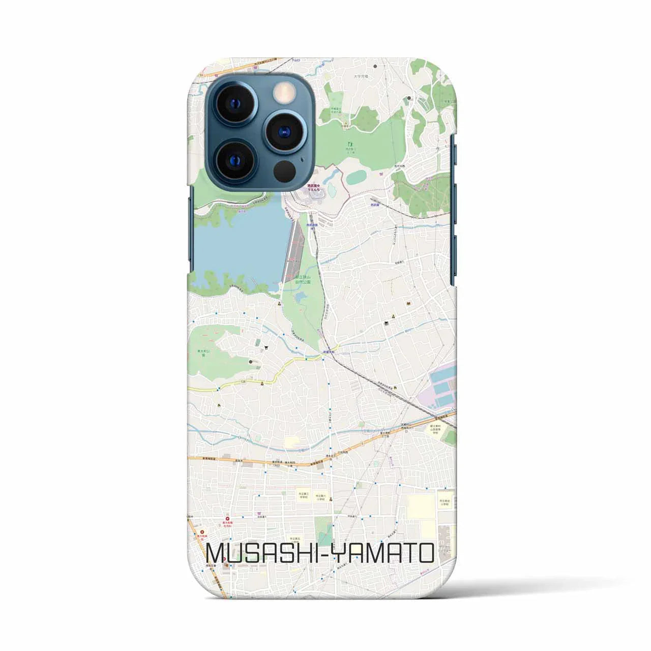 【武蔵大和(東京都)】地図柄iPhoneケース(バックカバータイプ)