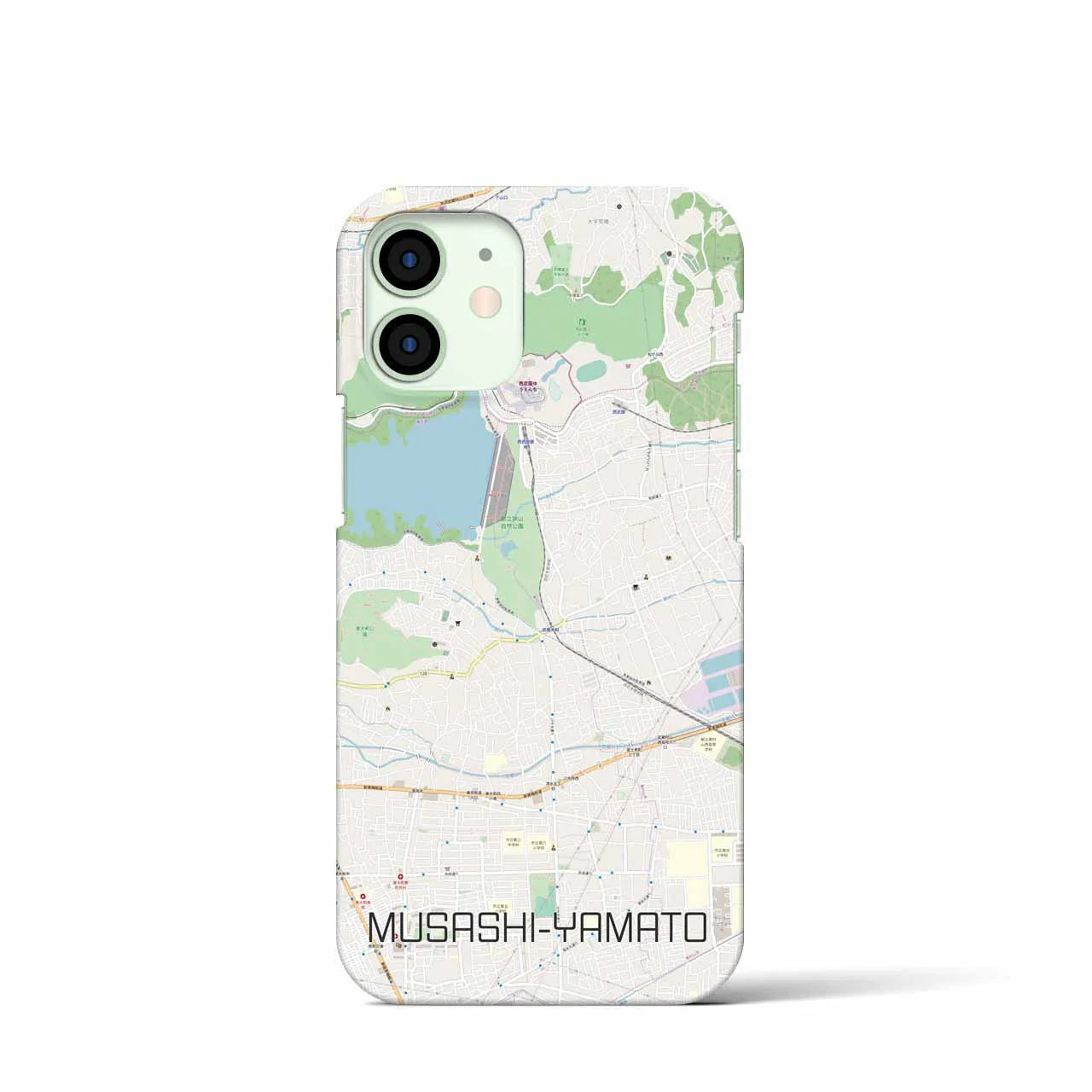 【武蔵大和(東京都)】地図柄iPhoneケース(バックカバータイプ)