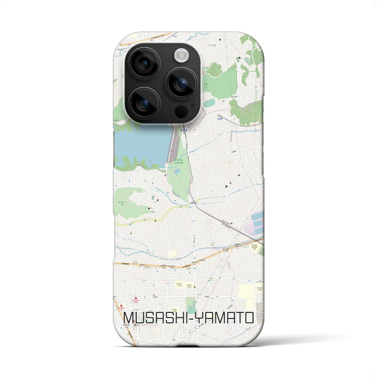【武蔵大和(東京都)】地図柄iPhoneケース(バックカバータイプ)