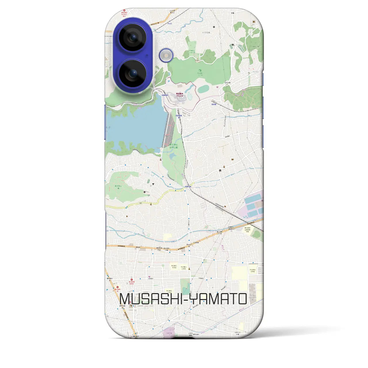 【武蔵大和(東京都)】地図柄iPhoneケース(バックカバータイプ)ナチュラル・iPhone 16 Pro Max 用