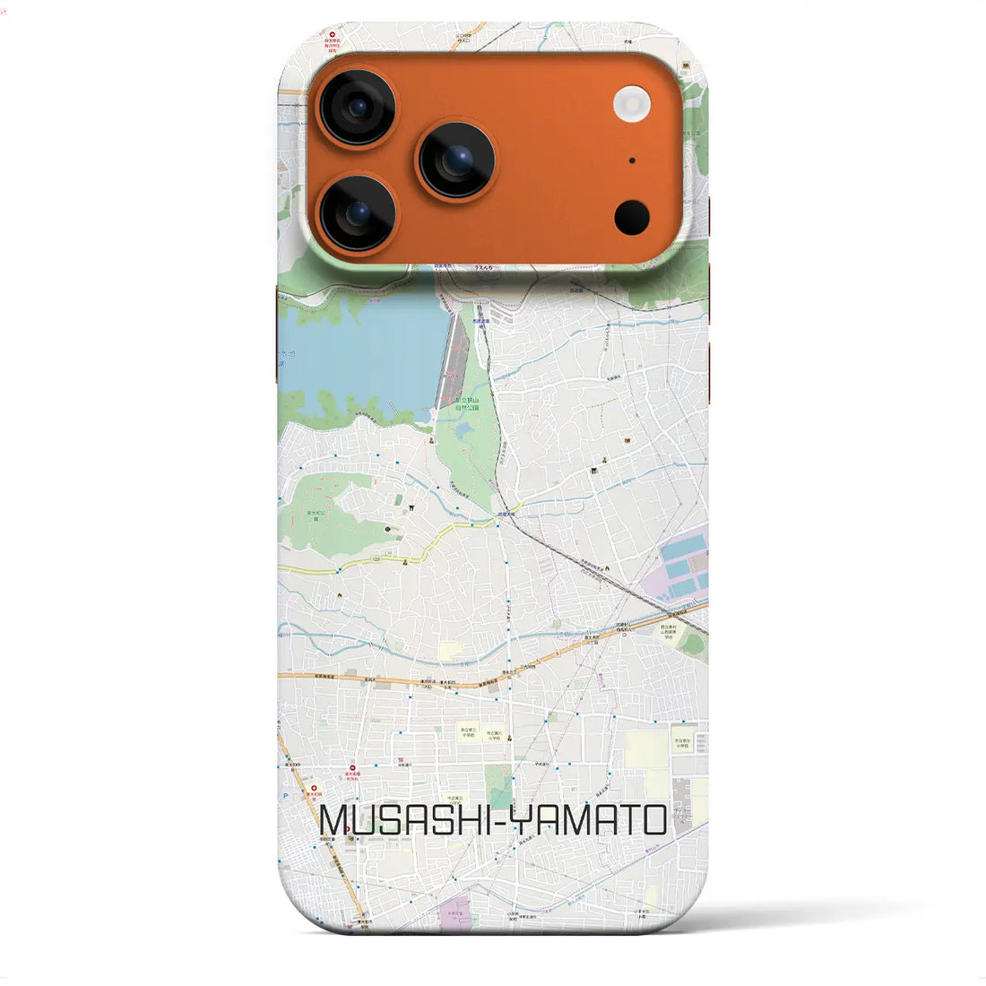 【武蔵大和(東京都)】地図柄iPhoneケース(バックカバータイプ)ナチュラル・iPhone 17 Pro Max 用