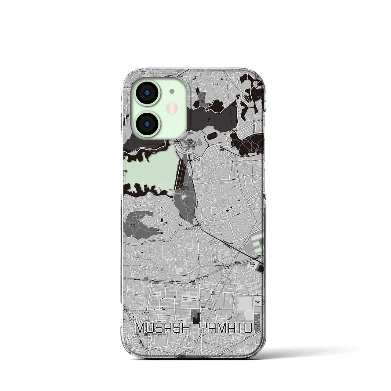 【武蔵大和(東京都)】地図柄iPhoneケース(クリアタイプ)