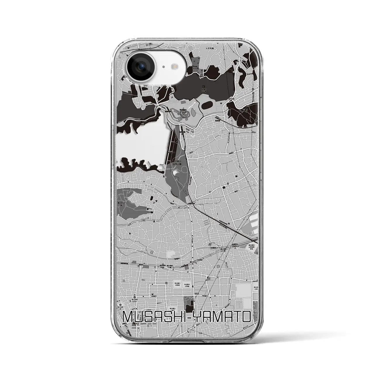 【武蔵大和(東京都)】地図柄iPhoneケース(クリアタイプ)