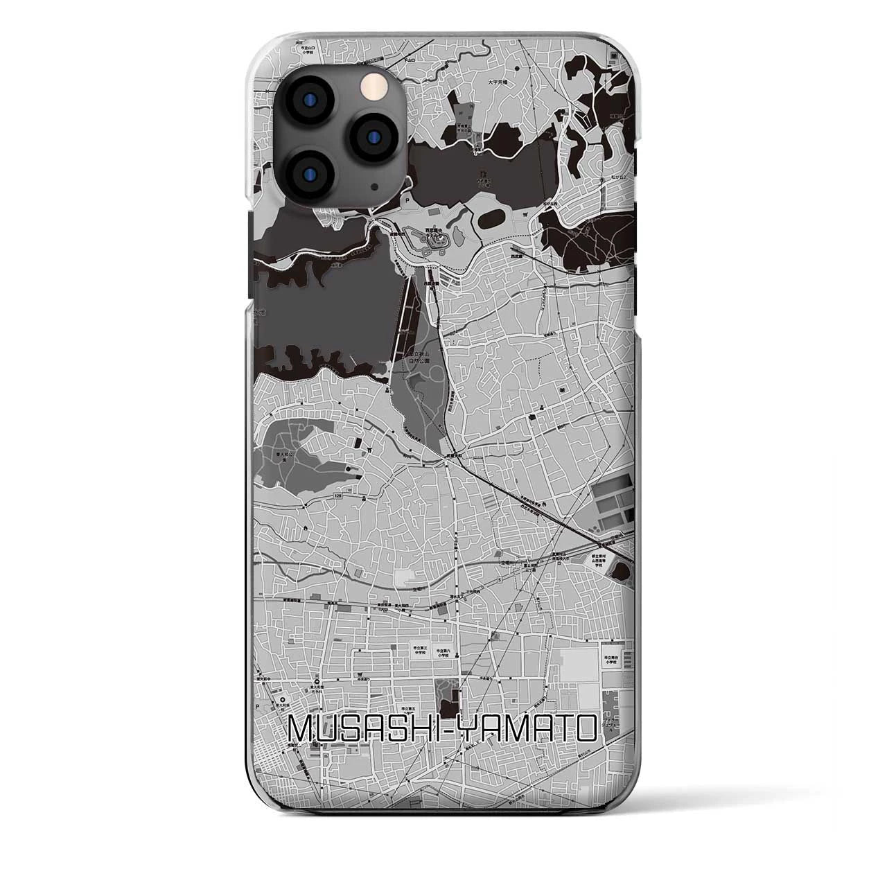 【武蔵大和(東京都)】地図柄iPhoneケース(クリアタイプ)