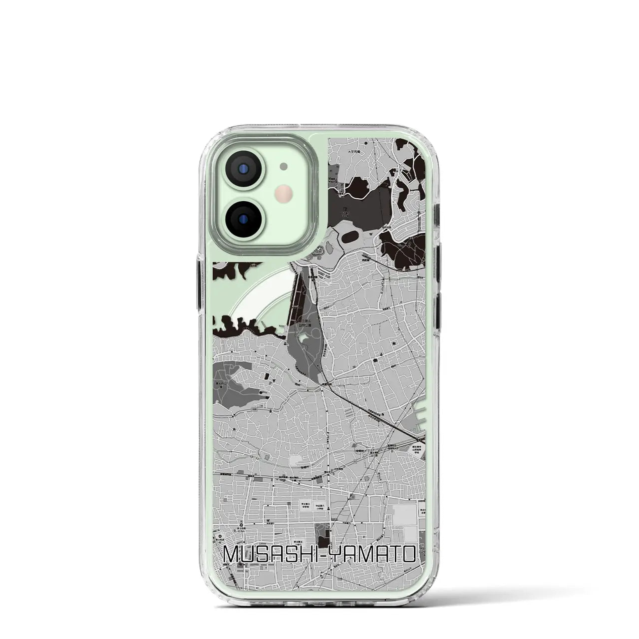 【武蔵大和(東京都)】地図柄iPhoneケース(MagSafeタイプ)