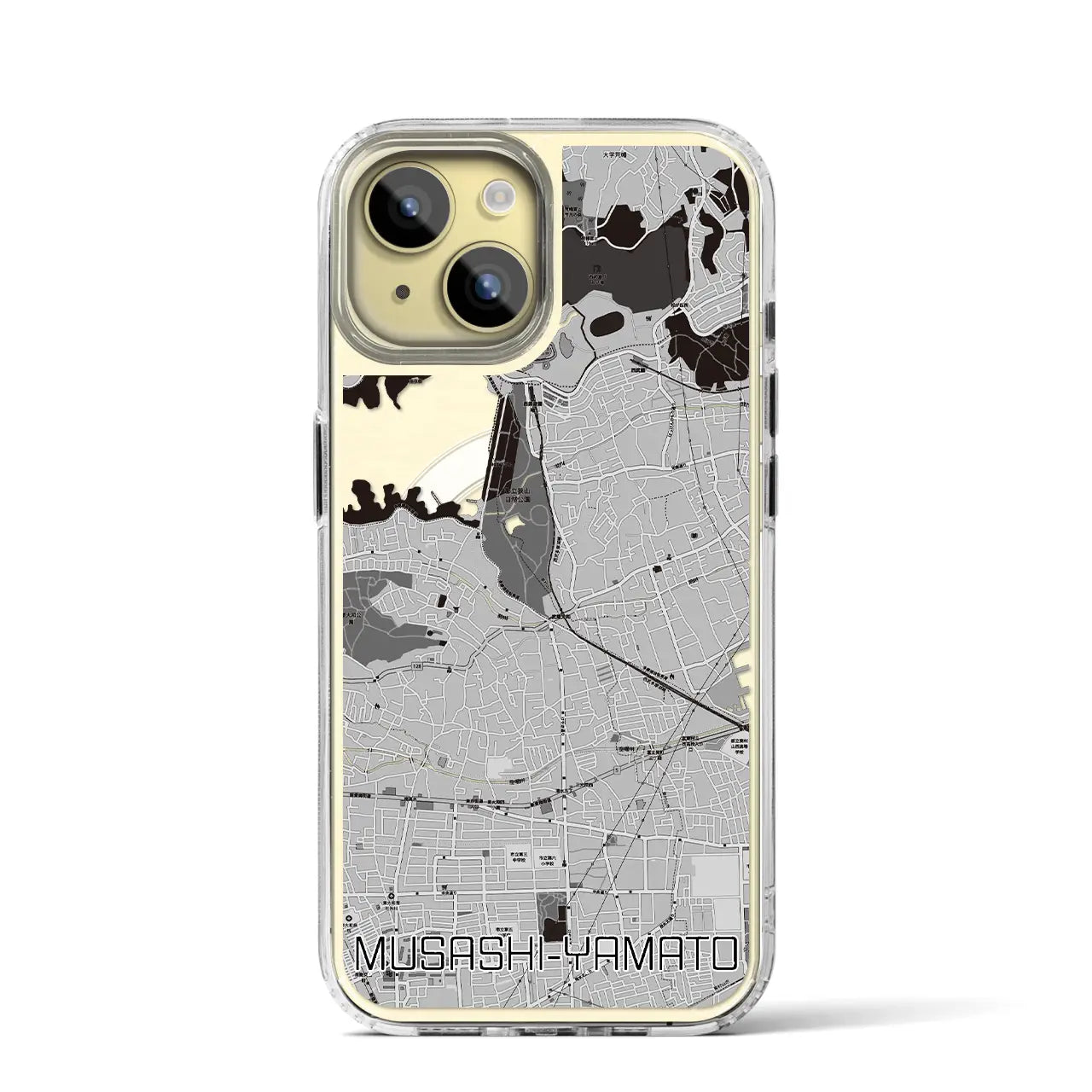 【武蔵大和(東京都)】地図柄iPhoneケース(MagSafeタイプ)