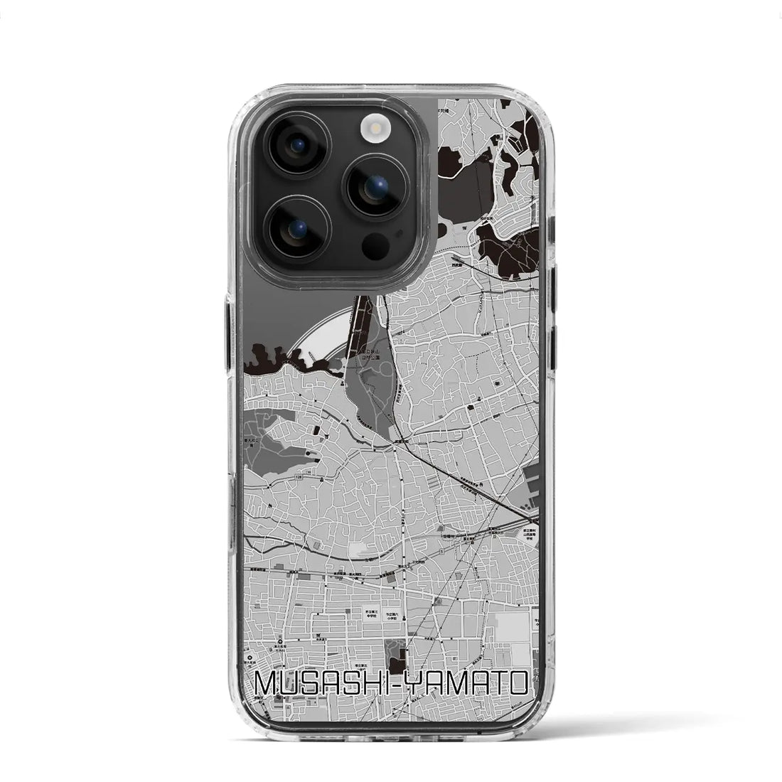 【武蔵大和(東京都)】地図柄iPhoneケース(MagSafeタイプ)