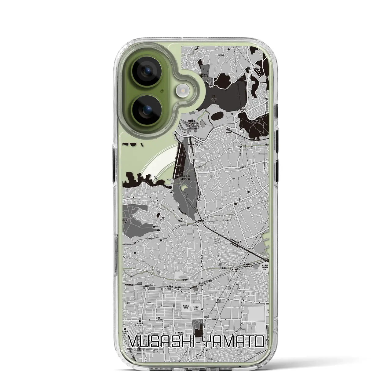 【武蔵大和(東京都)】地図柄iPhoneケース(MagSafeタイプ)