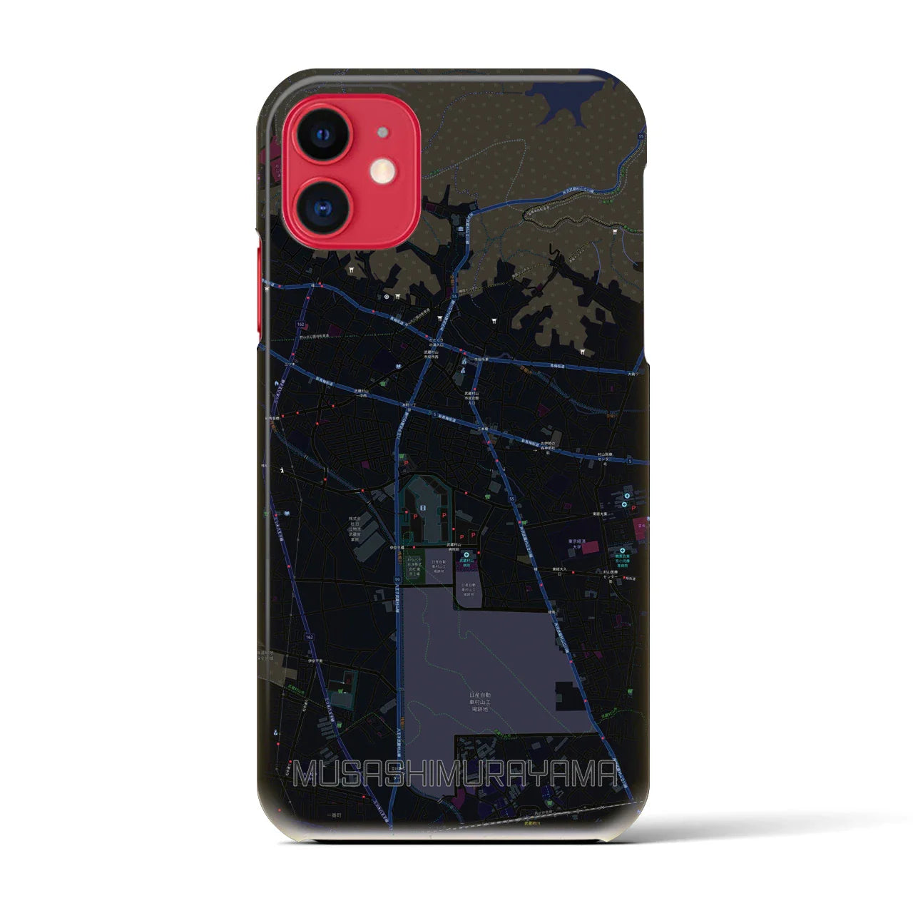 【武蔵村山(東京都)】地図柄iPhoneケース(バックカバータイプ)
