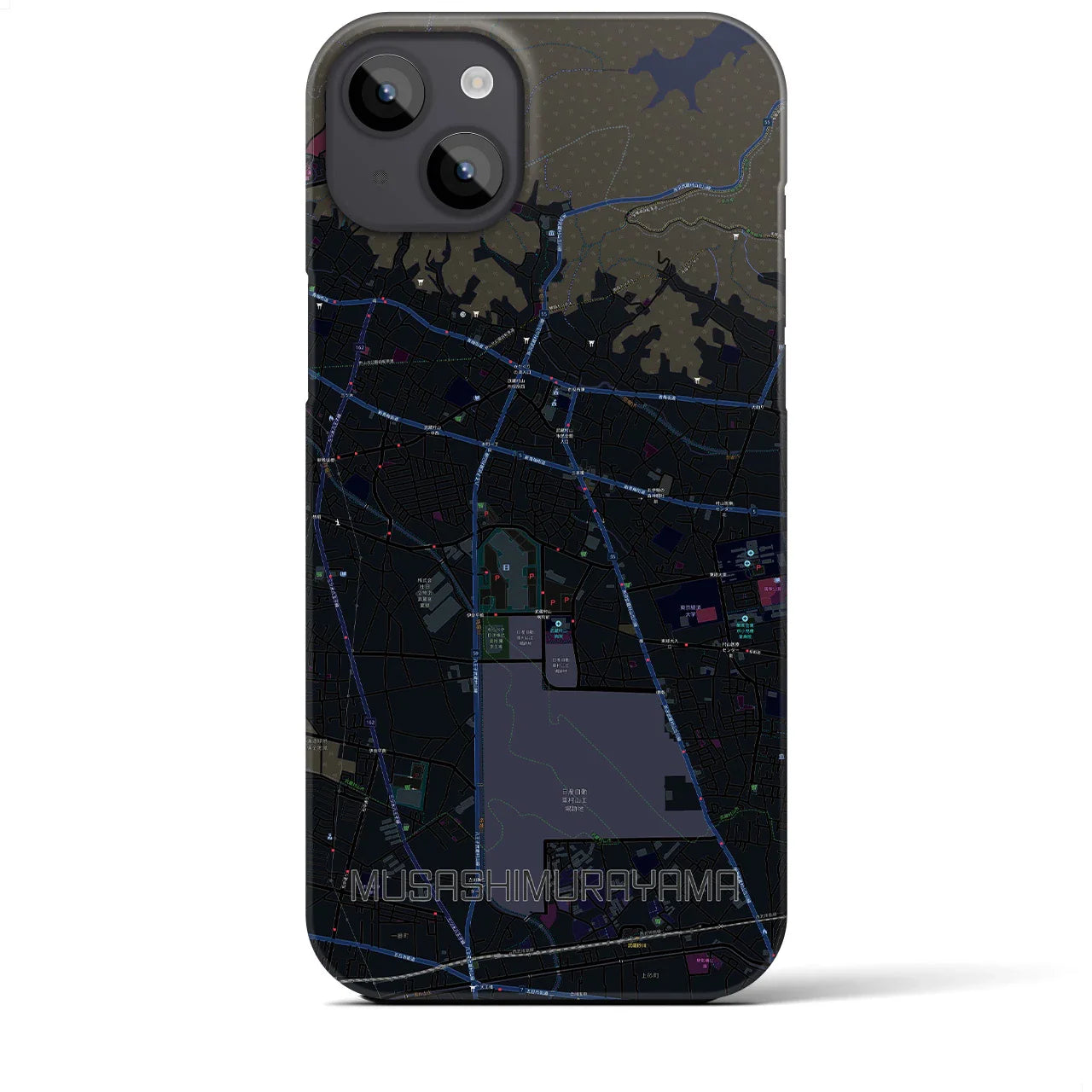【武蔵村山(東京都)】地図柄iPhoneケース(バックカバータイプ)