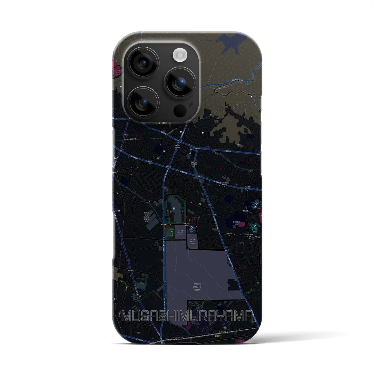 【武蔵村山(東京都)】地図柄iPhoneケース(バックカバータイプ)