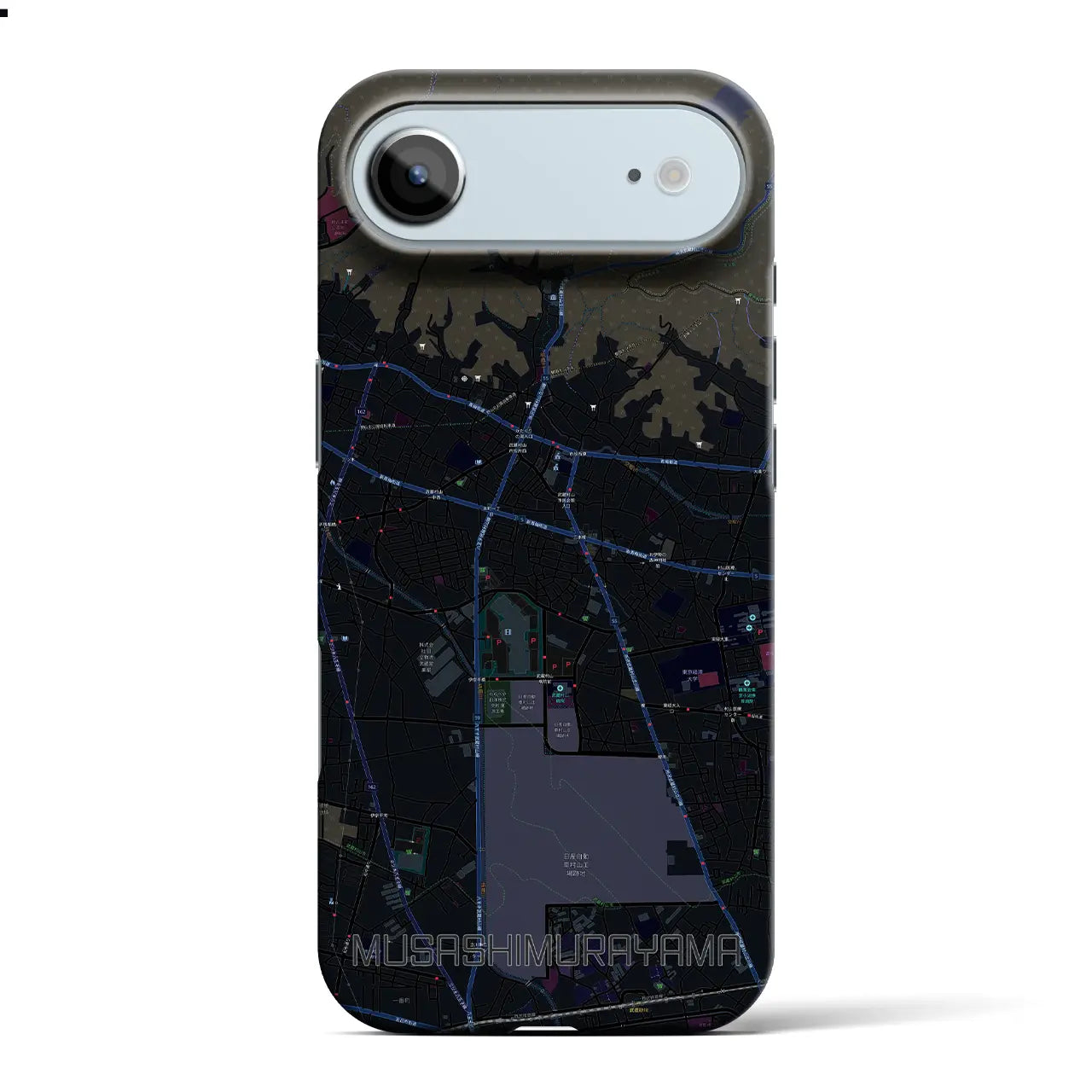 【武蔵村山(東京都)】地図柄iPhoneケース(バックカバータイプ)