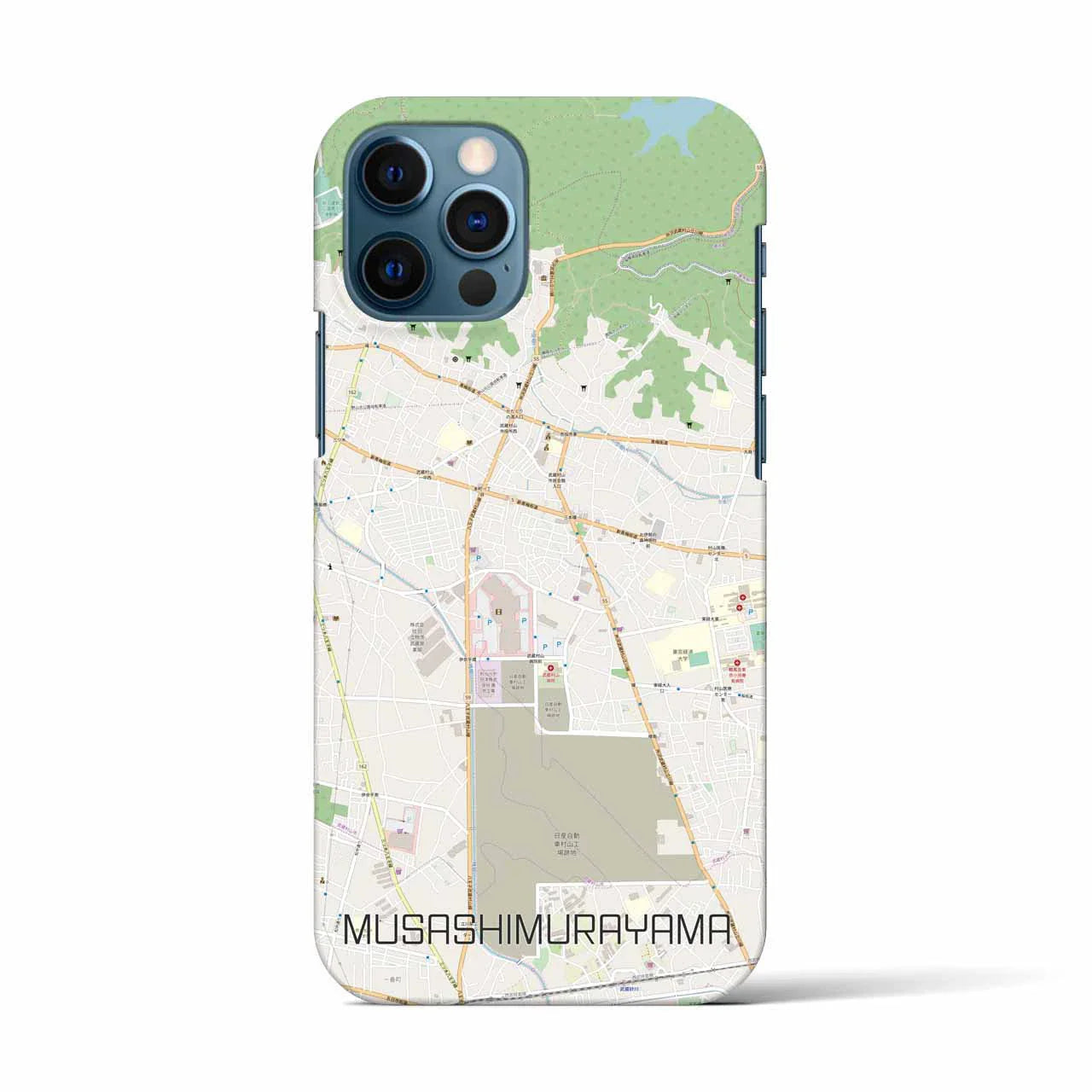 【武蔵村山(東京都)】地図柄iPhoneケース(バックカバータイプ)