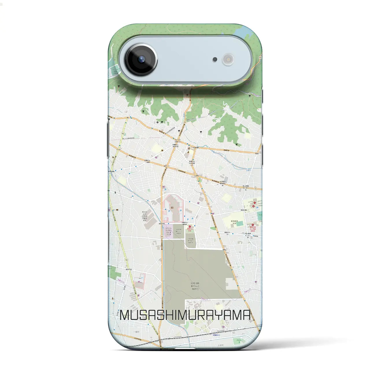 【武蔵村山(東京都)】地図柄iPhoneケース(バックカバータイプ)