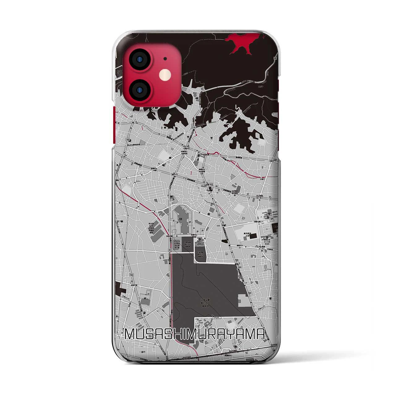【武蔵村山(東京都)】地図柄iPhoneケース(クリアタイプ)