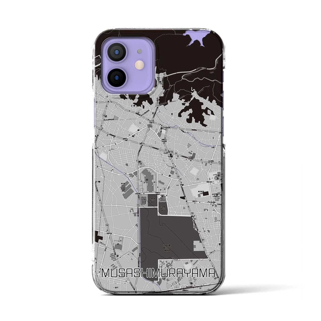 【武蔵村山(東京都)】地図柄iPhoneケース(クリアタイプ)