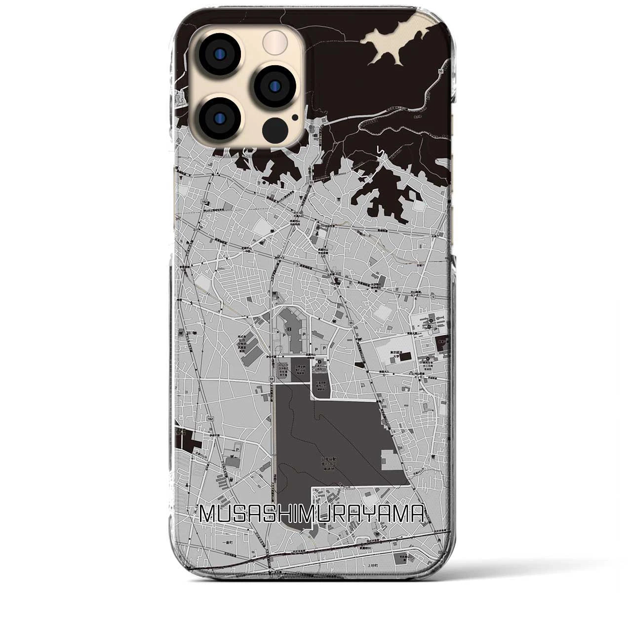 【武蔵村山(東京都)】地図柄iPhoneケース(クリアタイプ)