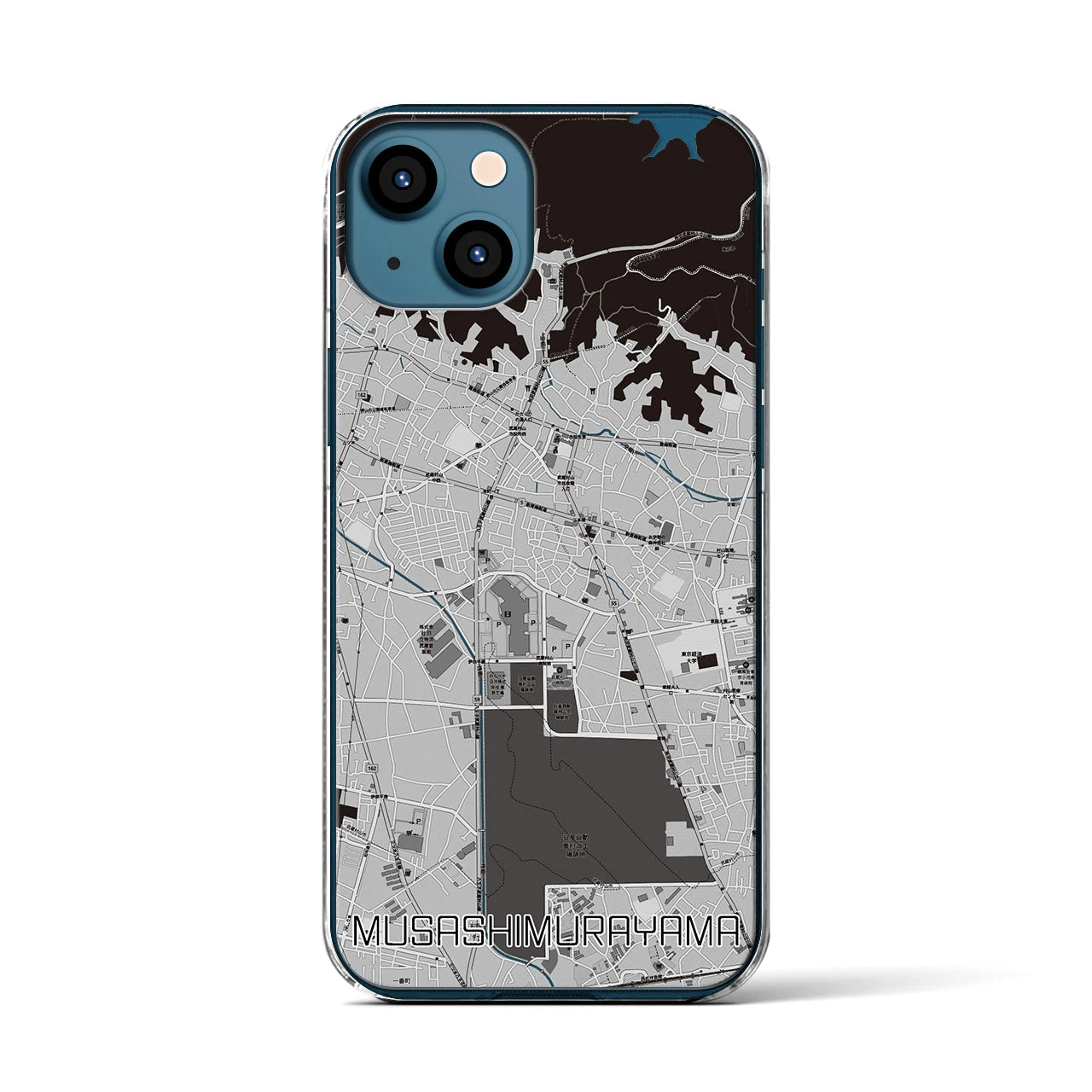 【武蔵村山(東京都)】地図柄iPhoneケース(クリアタイプ)