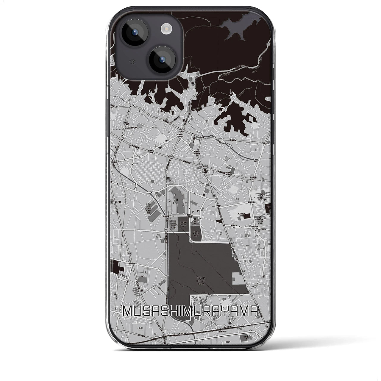 【武蔵村山(東京都)】地図柄iPhoneケース(クリアタイプ)