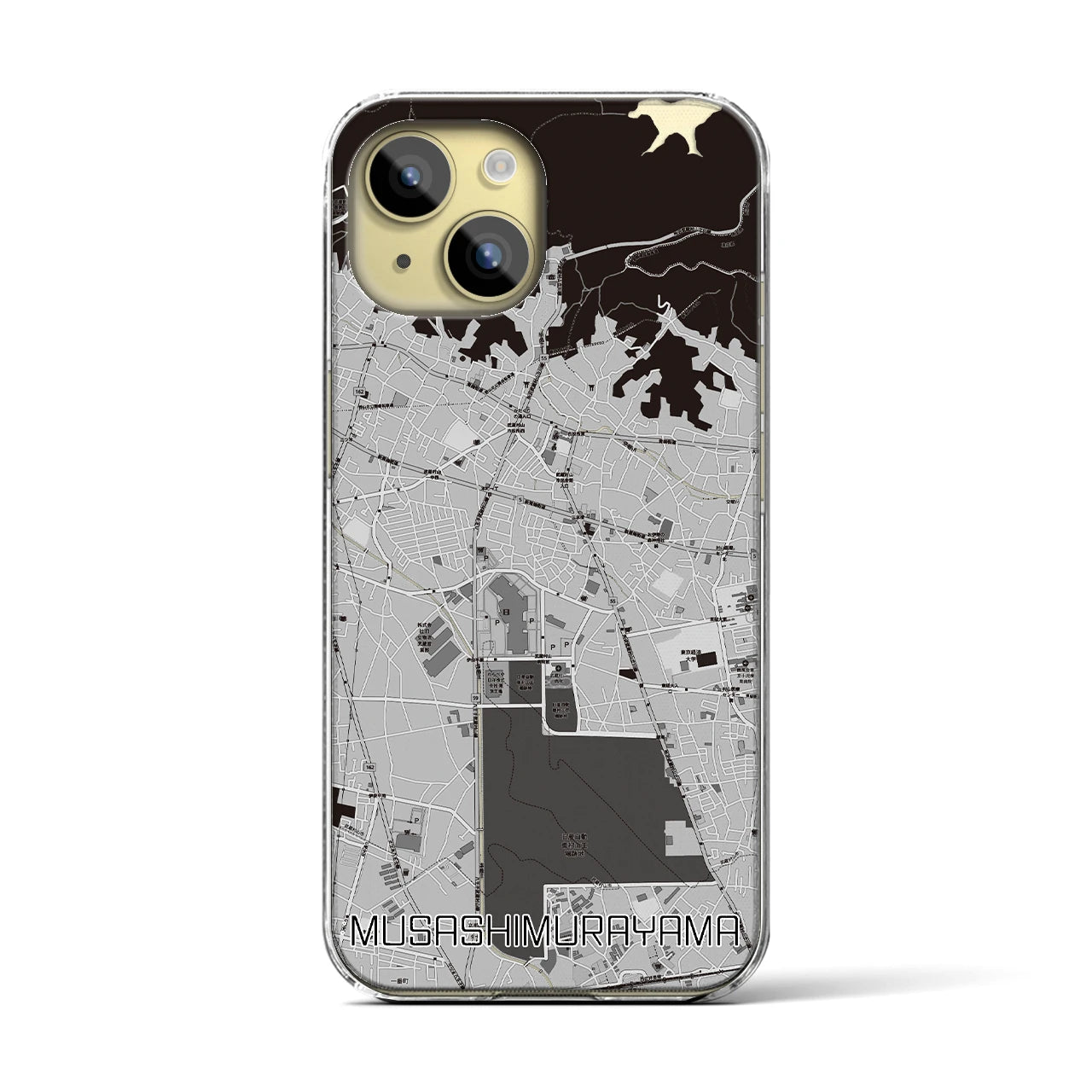 【武蔵村山(東京都)】地図柄iPhoneケース(クリアタイプ)