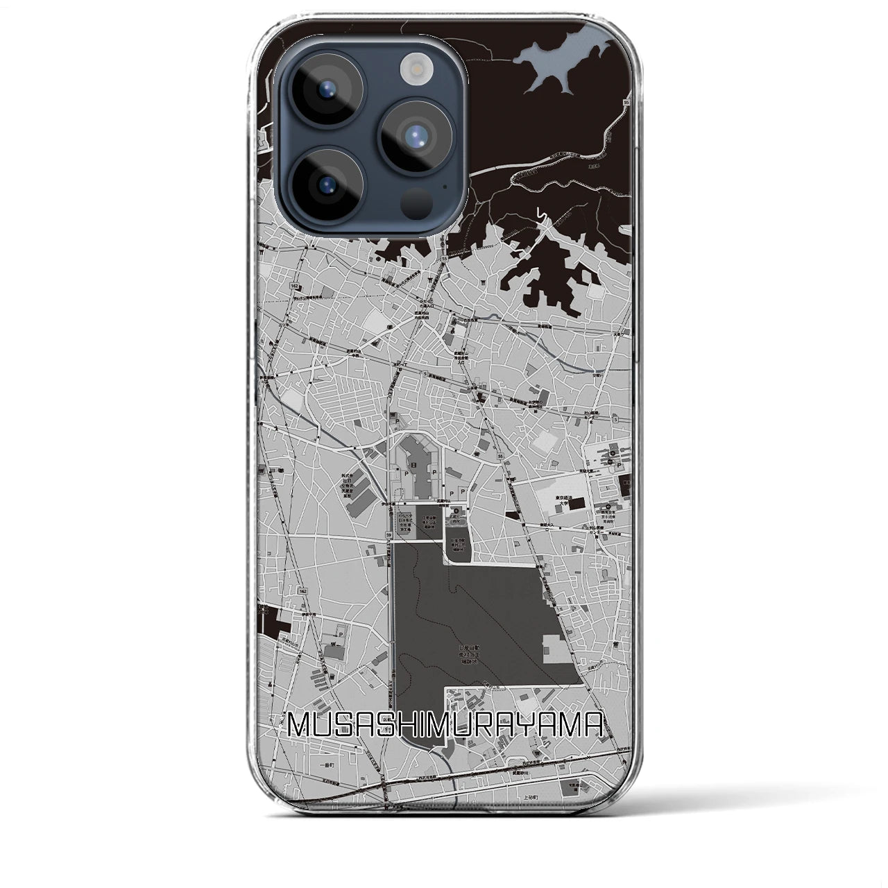 【武蔵村山(東京都)】地図柄iPhoneケース(クリアタイプ)