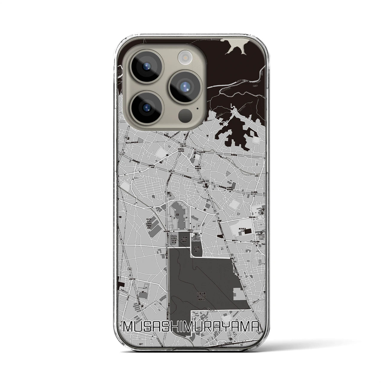 【武蔵村山(東京都)】地図柄iPhoneケース(クリアタイプ)