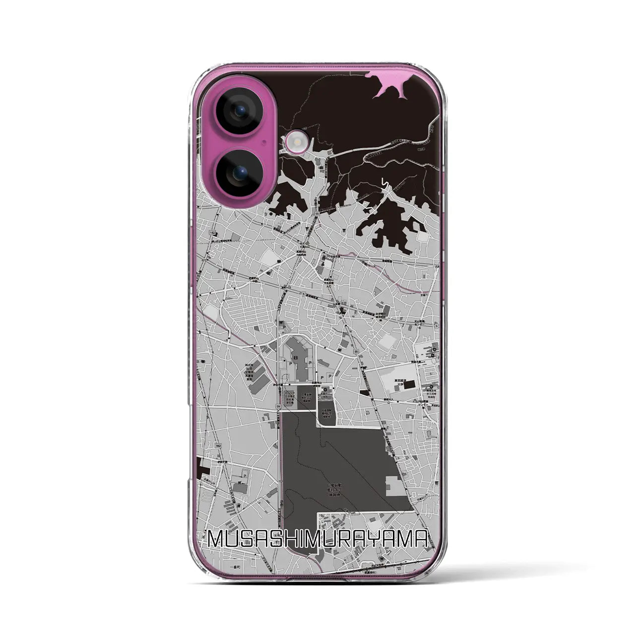 【武蔵村山(東京都)】地図柄iPhoneケース(クリアタイプ)