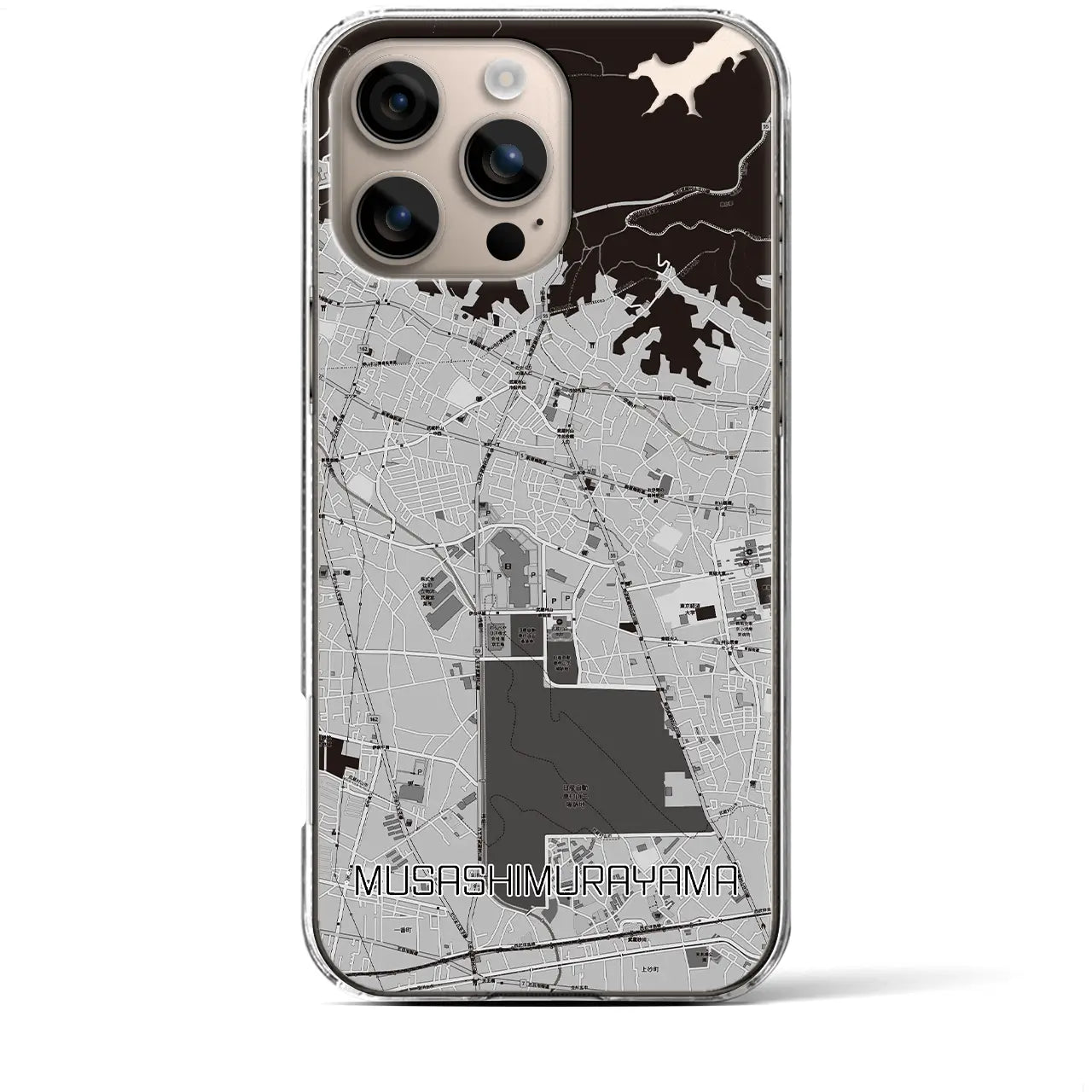 【武蔵村山(東京都)】地図柄iPhoneケース(クリアタイプ)