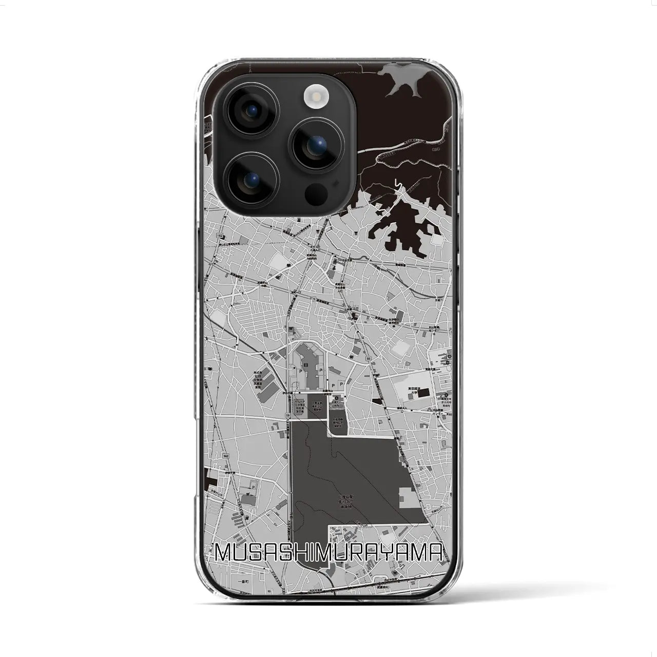 【武蔵村山(東京都)】地図柄iPhoneケース(クリアタイプ)