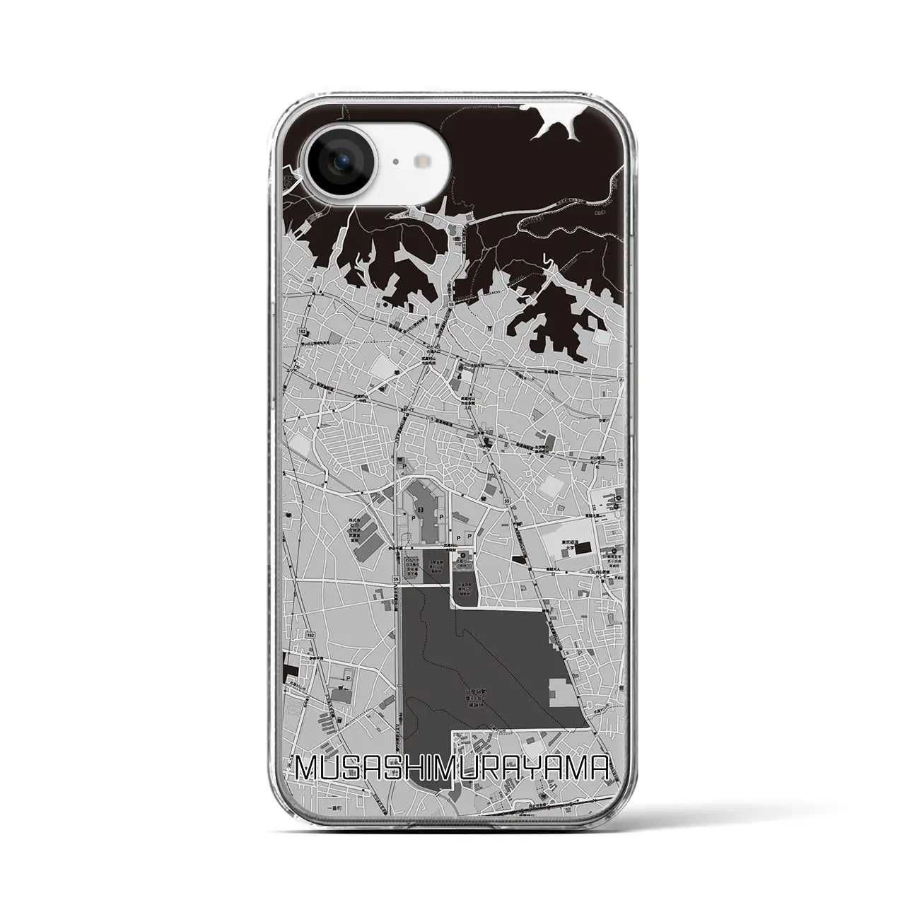 【武蔵村山(東京都)】地図柄iPhoneケース(クリアタイプ)