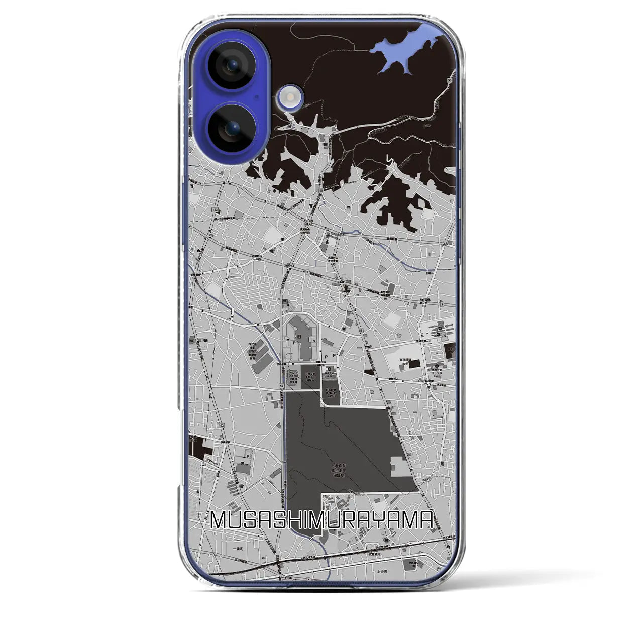 【武蔵村山(東京都)】地図柄iPhoneケース(クリアタイプ)