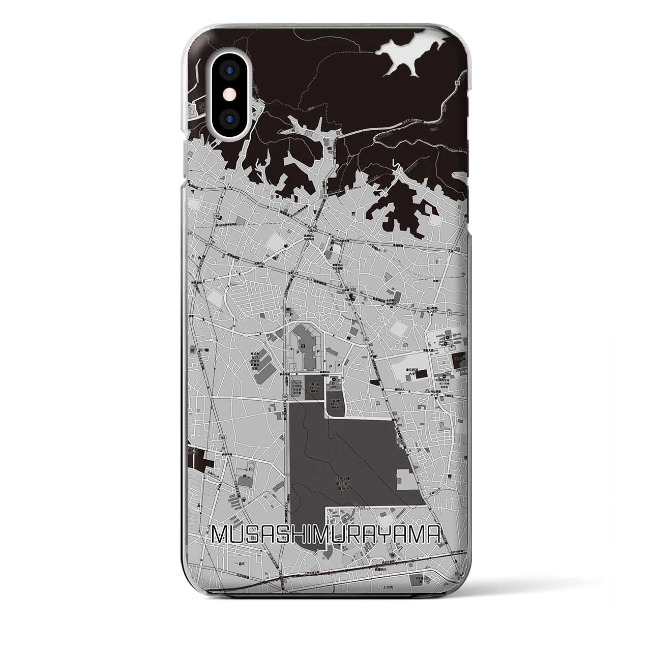 【武蔵村山(東京都)】地図柄iPhoneケース(クリアタイプ)