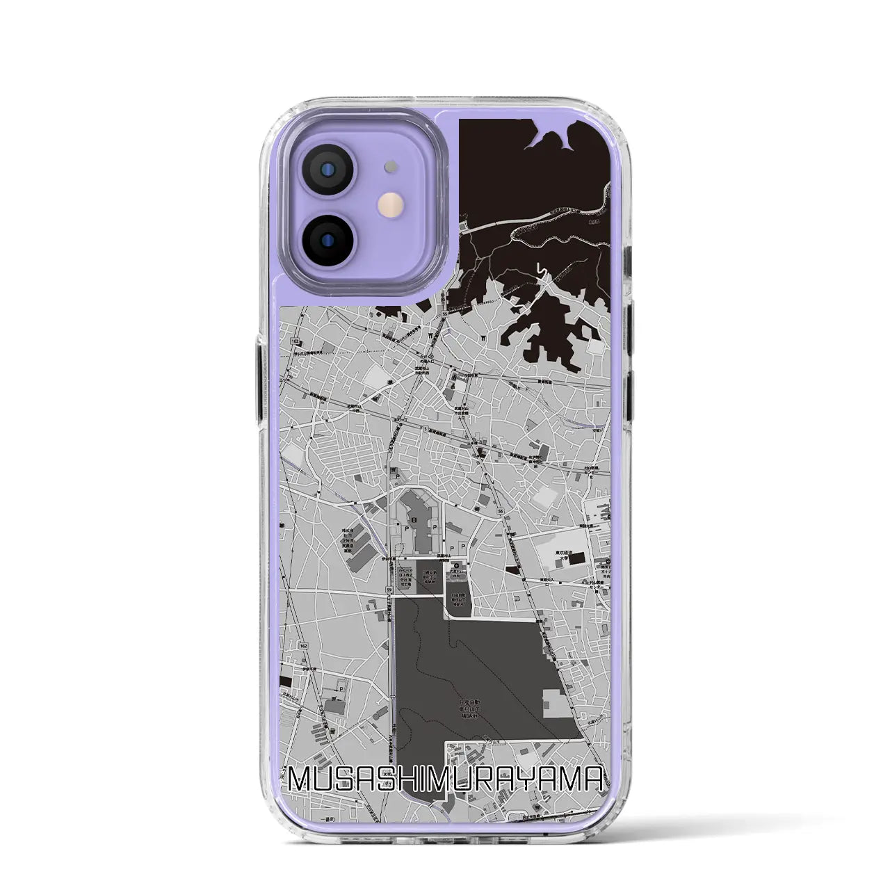 【武蔵村山(東京都)】地図柄iPhoneケース(MagSafeタイプ)