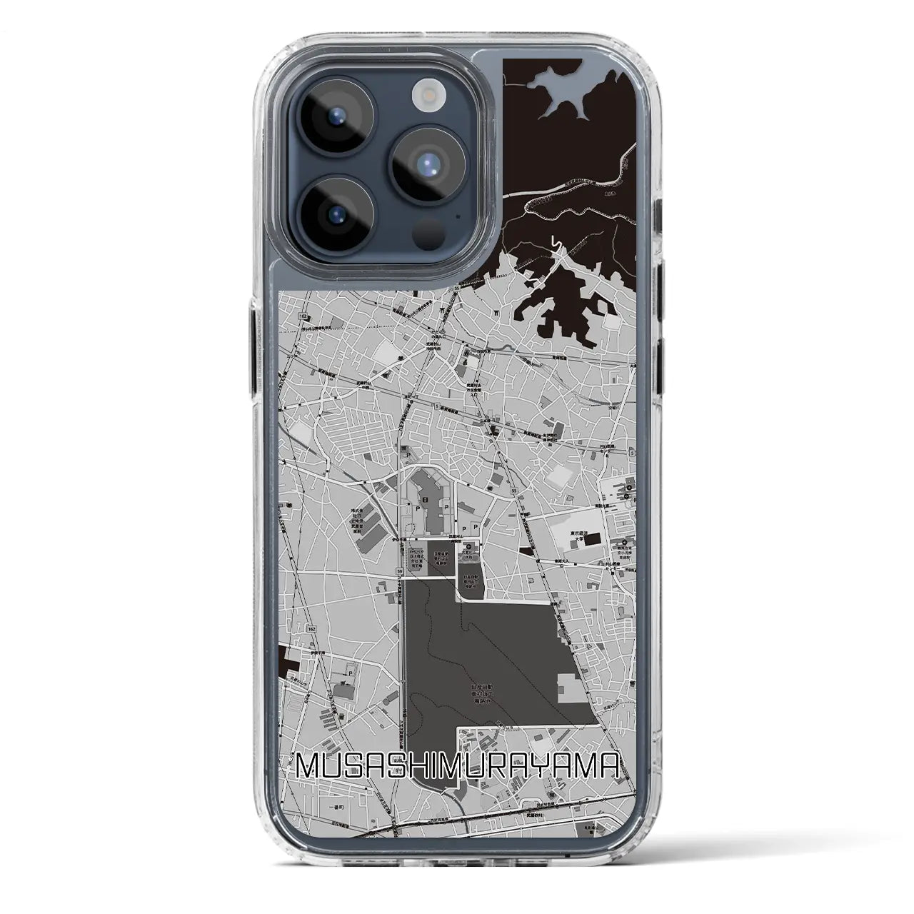 【武蔵村山(東京都)】地図柄iPhoneケース(MagSafeタイプ)