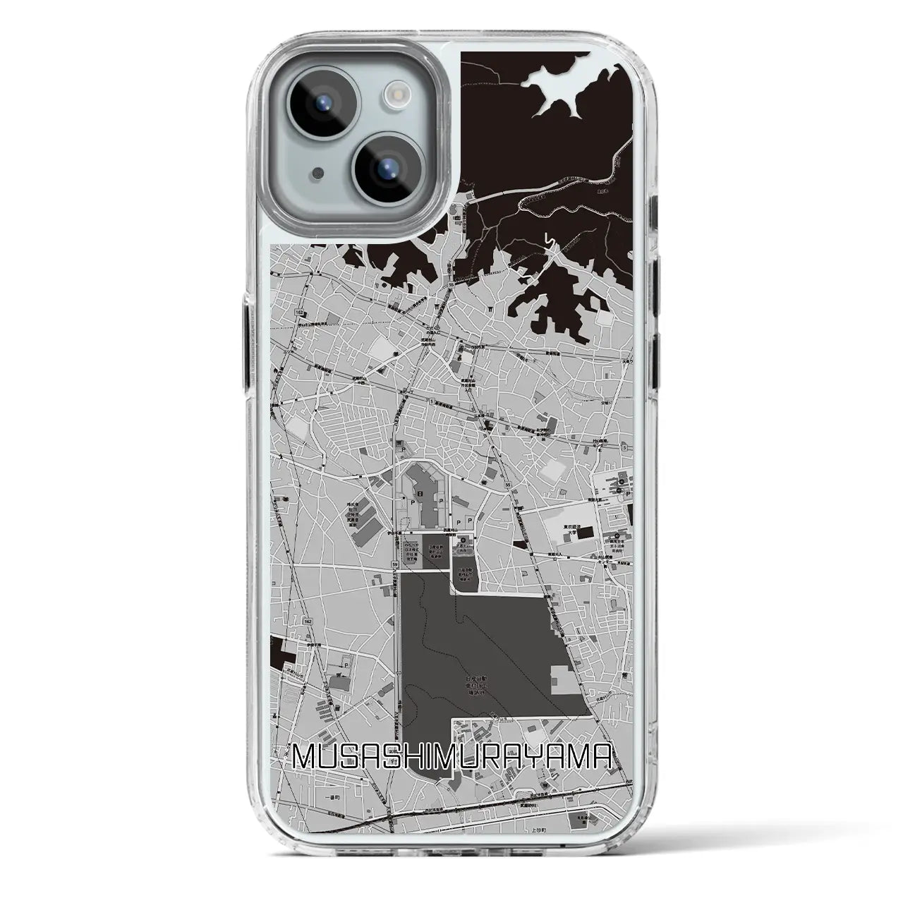 【武蔵村山(東京都)】地図柄iPhoneケース(MagSafeタイプ)