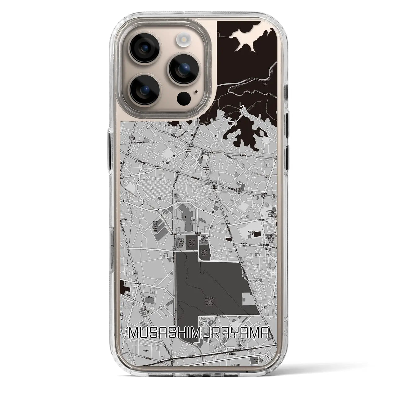 【武蔵村山(東京都)】地図柄iPhoneケース(MagSafeタイプ)