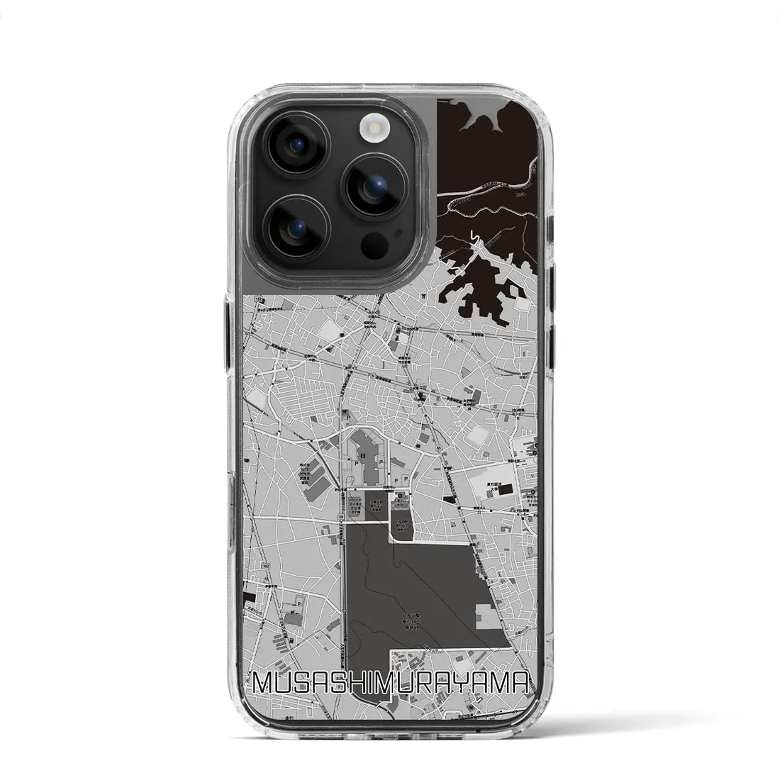 【武蔵村山(東京都)】地図柄iPhoneケース(MagSafeタイプ)