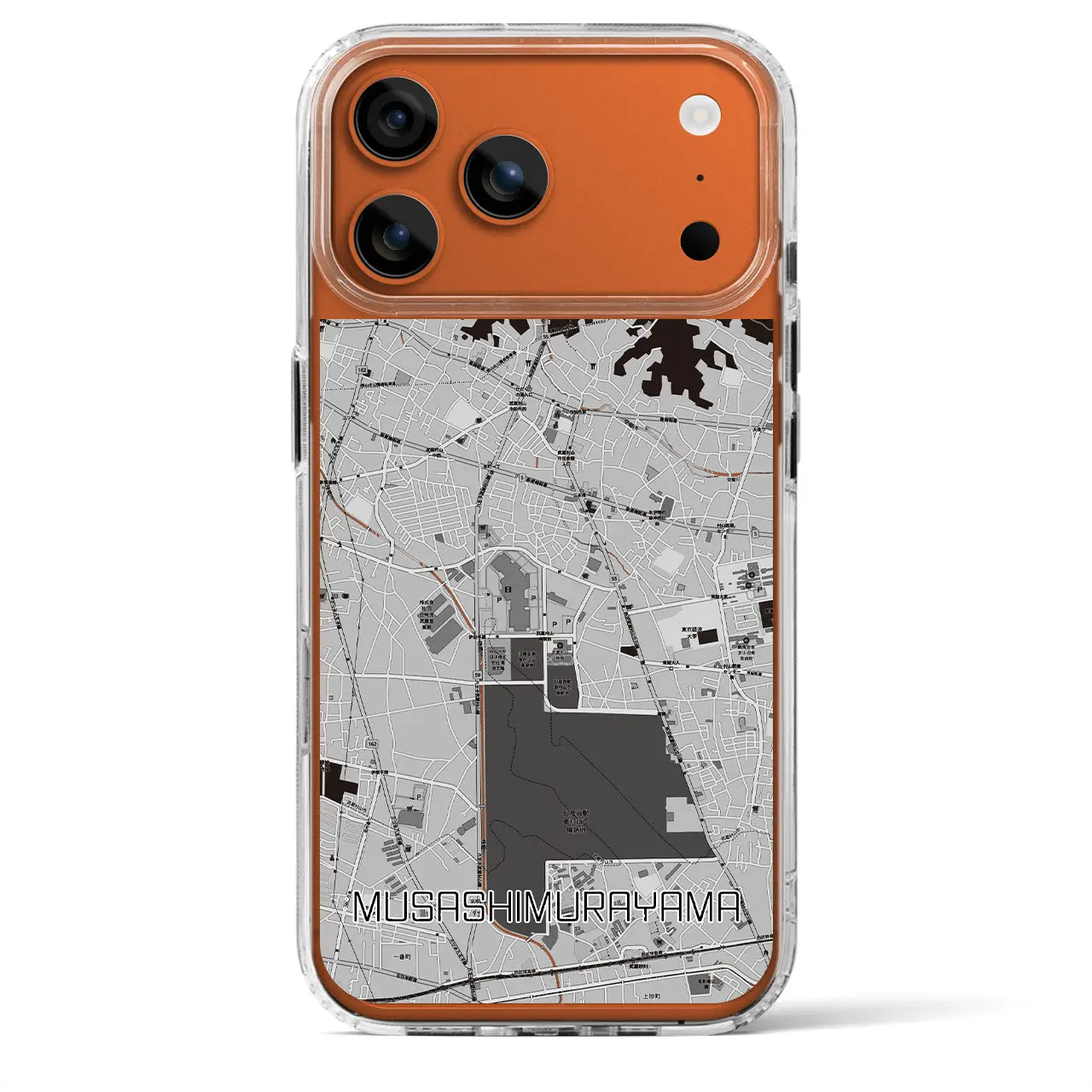 【武蔵村山(東京都)】地図柄iPhoneケース(MagSafeタイプ)