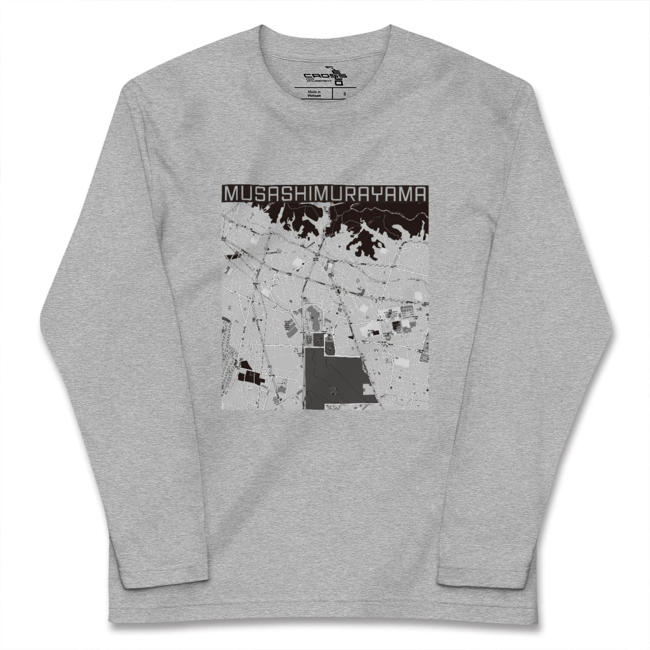 【武蔵村山(東京都)】地図柄ロングスリーブTシャツ