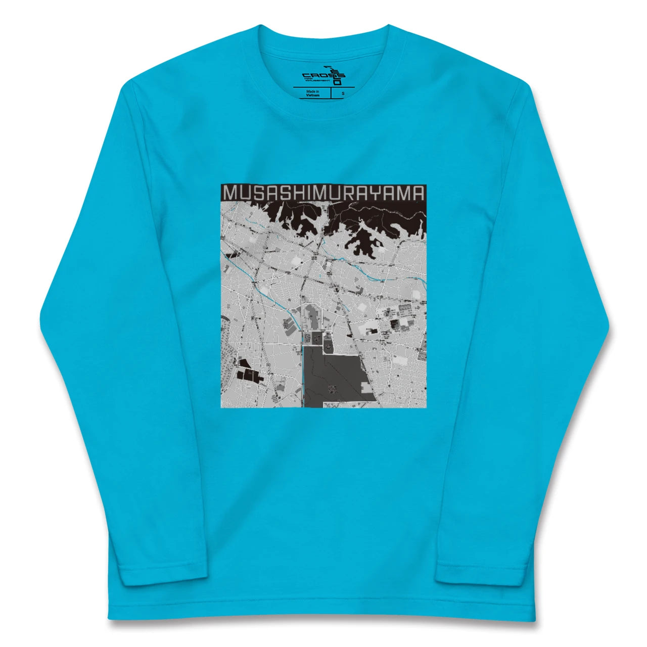 【武蔵村山(東京都)】地図柄ロングスリーブTシャツ