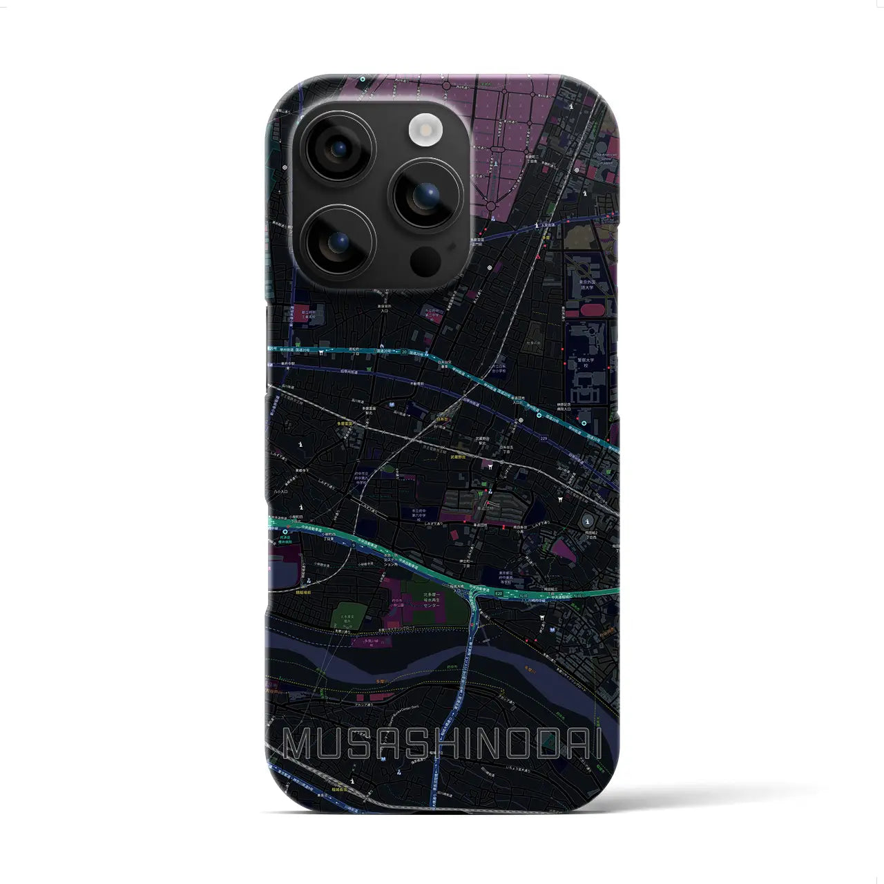 【武蔵野台(東京都)】地図柄iPhoneケース(バックカバータイプ)