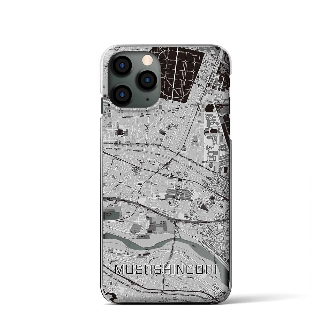 【武蔵野台(東京都)】地図柄iPhoneケース(クリアタイプ)
