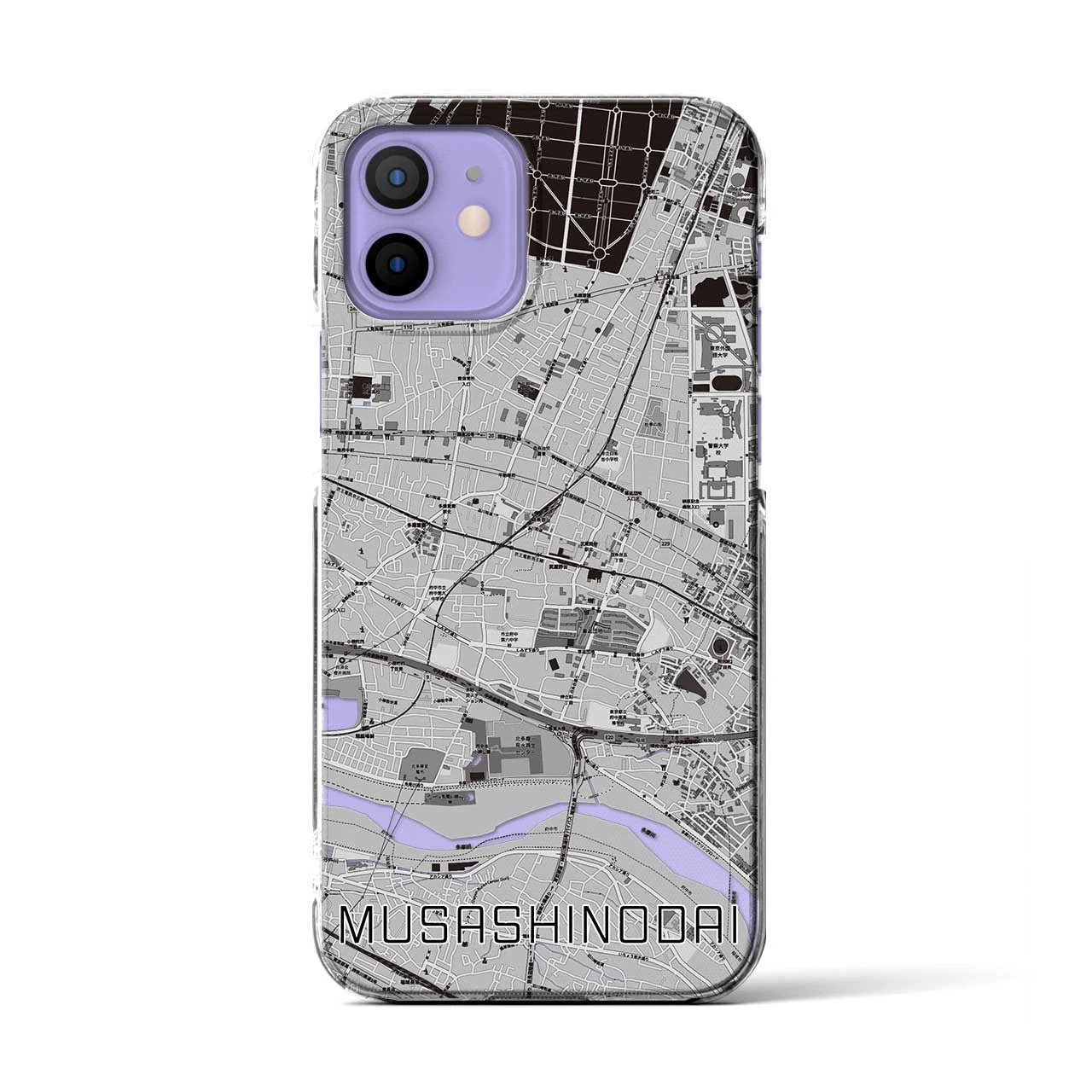 【武蔵野台(東京都)】地図柄iPhoneケース(クリアタイプ)