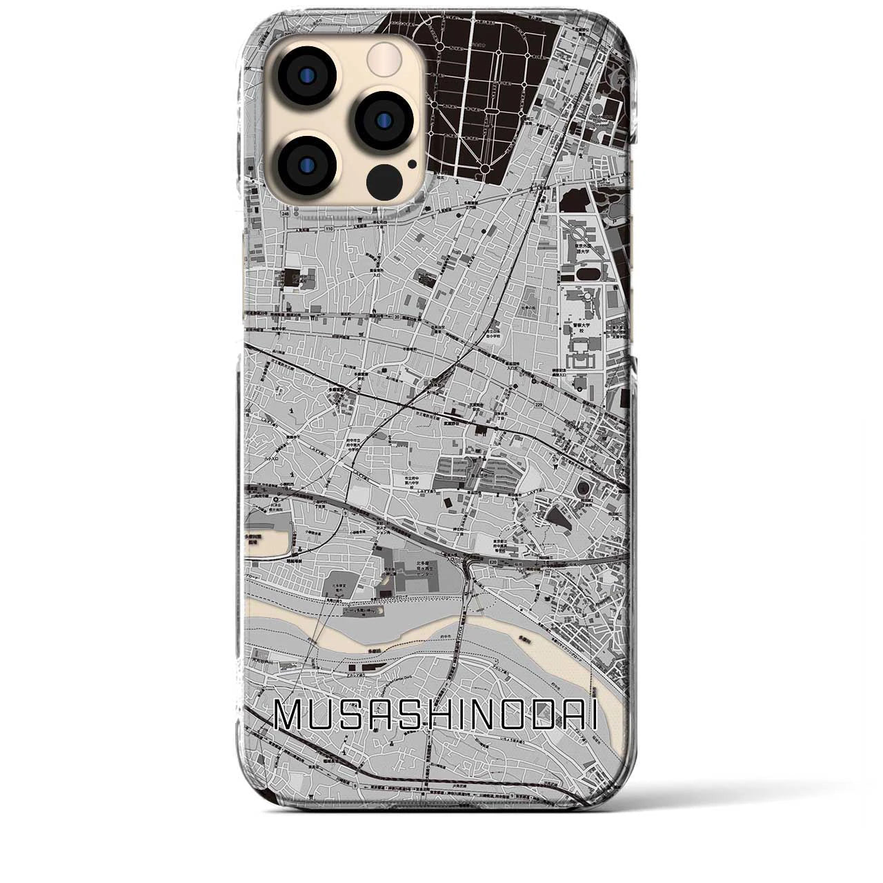 【武蔵野台(東京都)】地図柄iPhoneケース(クリアタイプ)