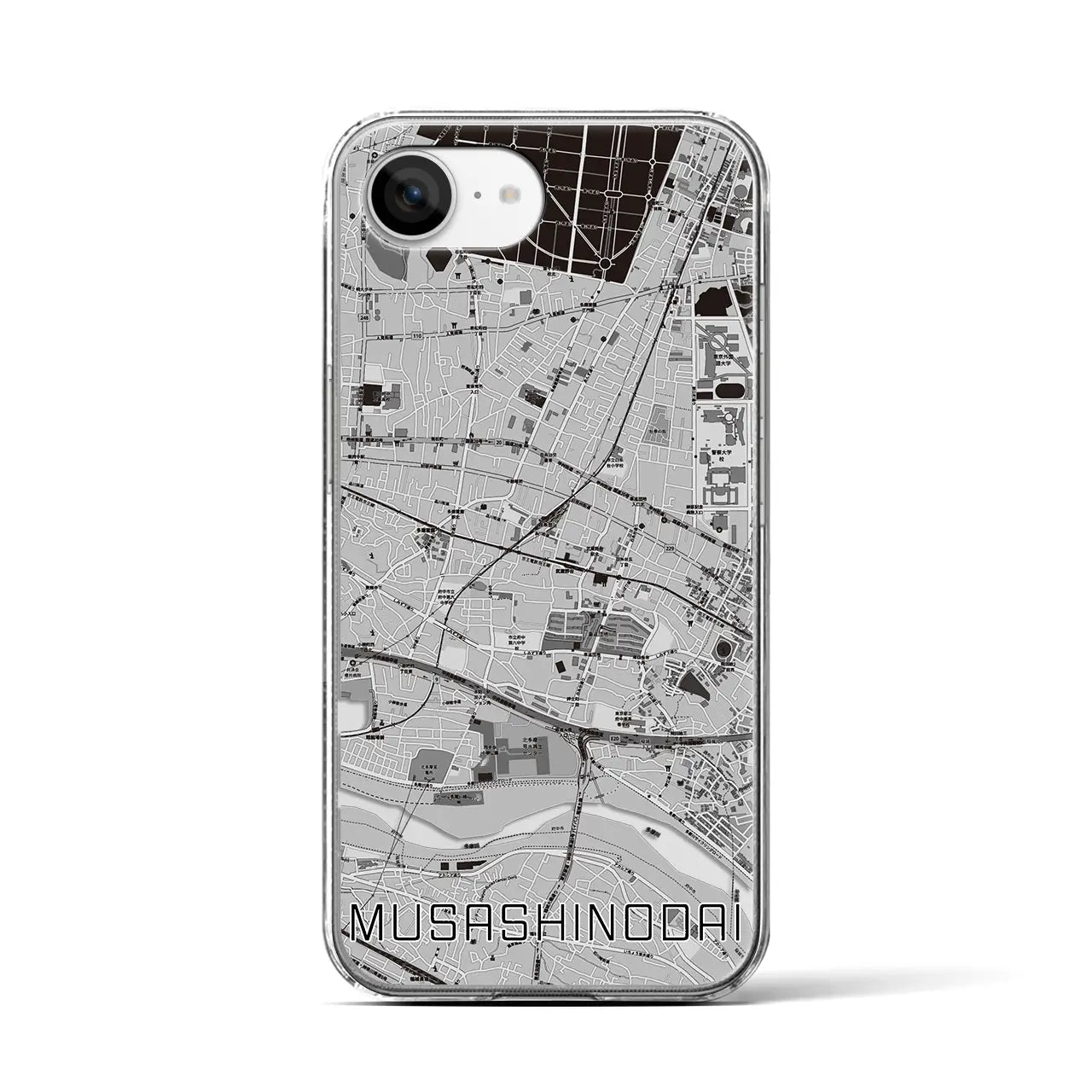 【武蔵野台(東京都)】地図柄iPhoneケース(クリアタイプ)