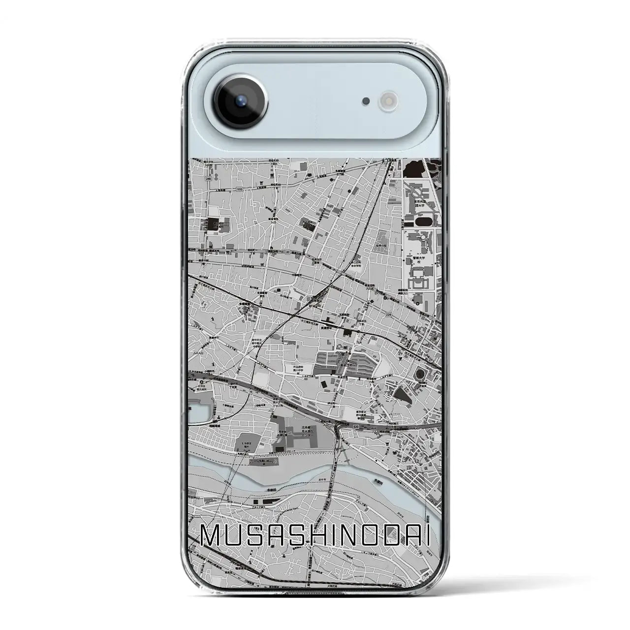 【武蔵野台(東京都)】地図柄iPhoneケース(クリアタイプ)