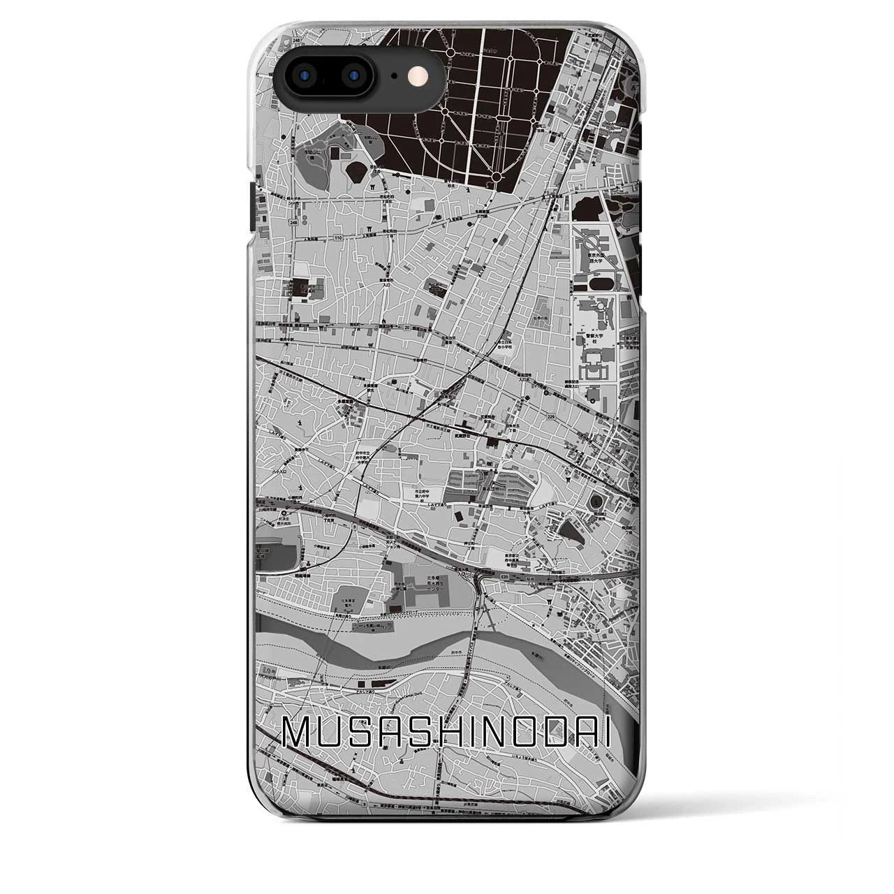 【武蔵野台(東京都)】地図柄iPhoneケース(クリアタイプ)