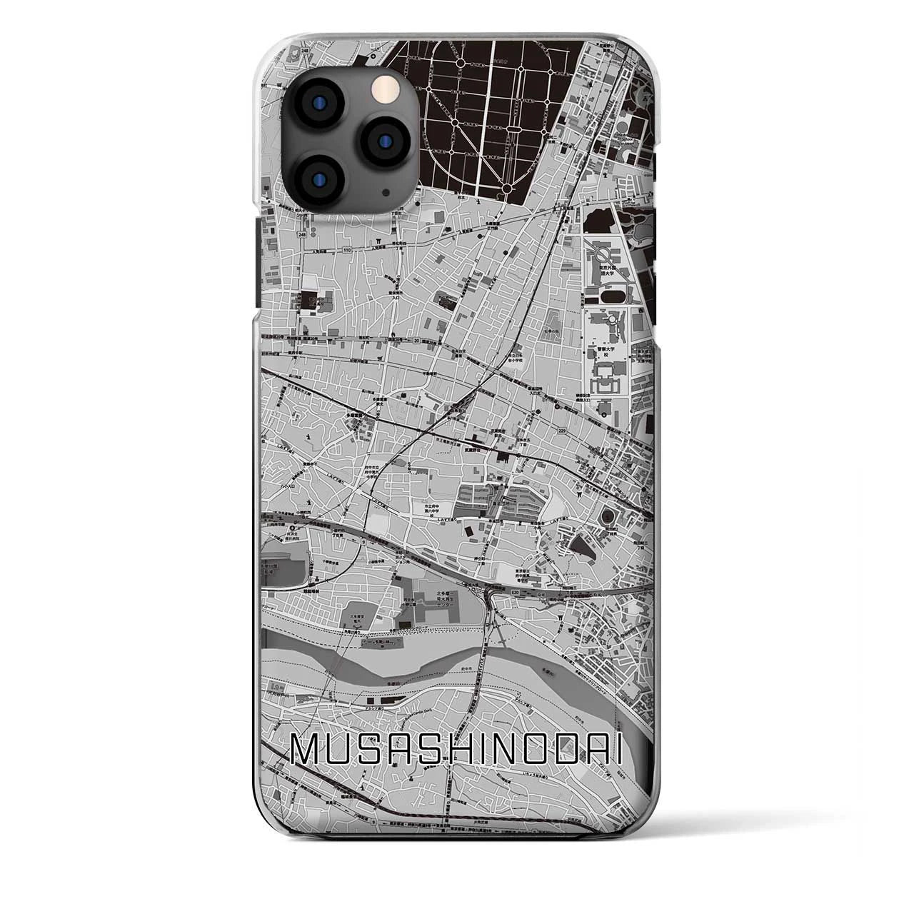 【武蔵野台(東京都)】地図柄iPhoneケース(クリアタイプ)