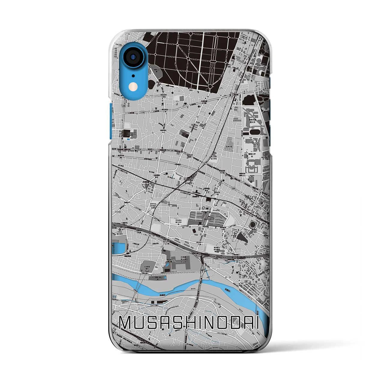 【武蔵野台(東京都)】地図柄iPhoneケース(クリアタイプ)